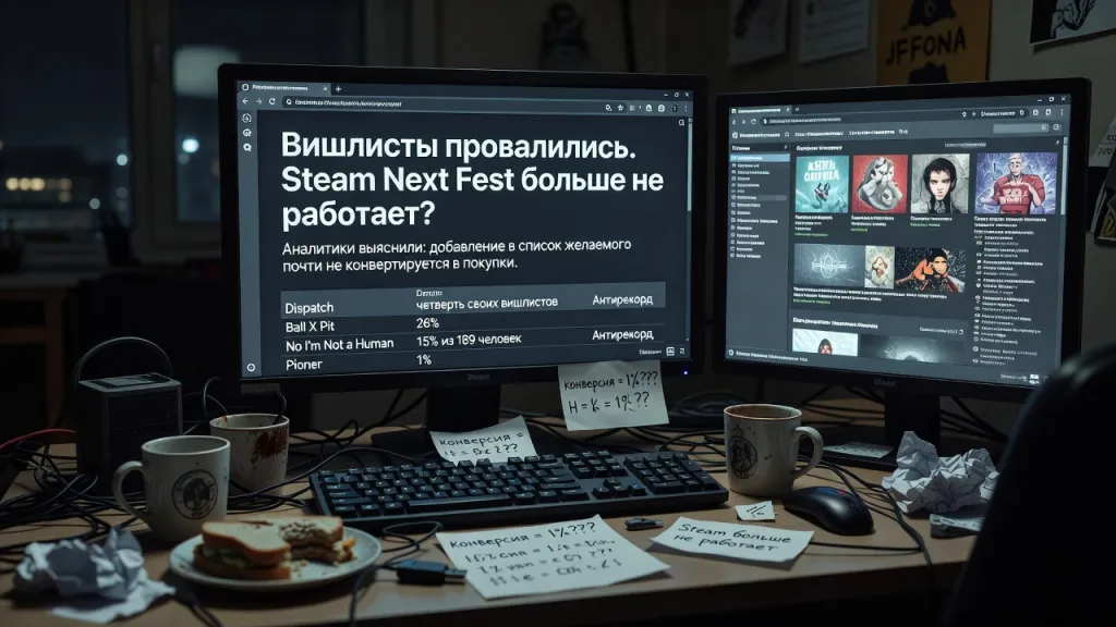 Вишлисты провалились. Steam Next Fest больше не работает?