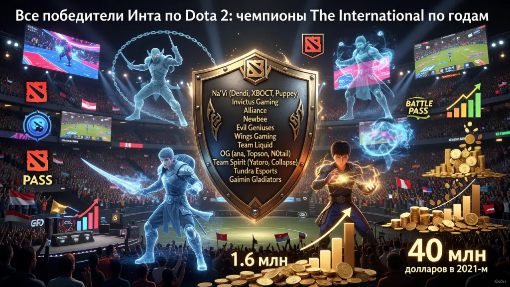 Все победители Инта по Dota 2: чемпионы The International по годам