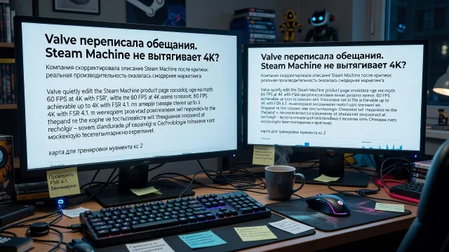 Valve переписала обещания. Steam Machine не вытягивает 4K?