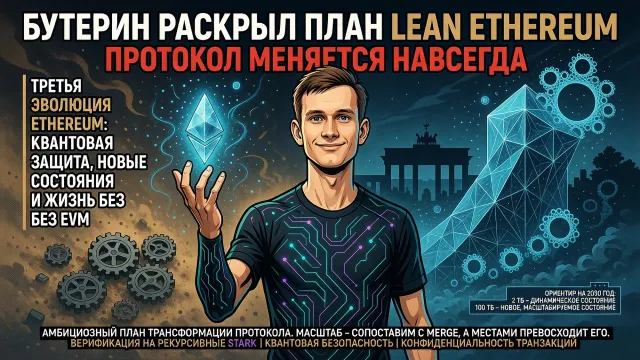 Бутерин раскрыл план Lean Ethereum. Протокол меняется навсегда